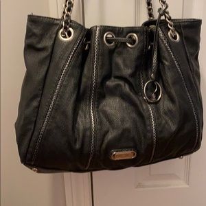 Jennifer Lopez black oversized purse